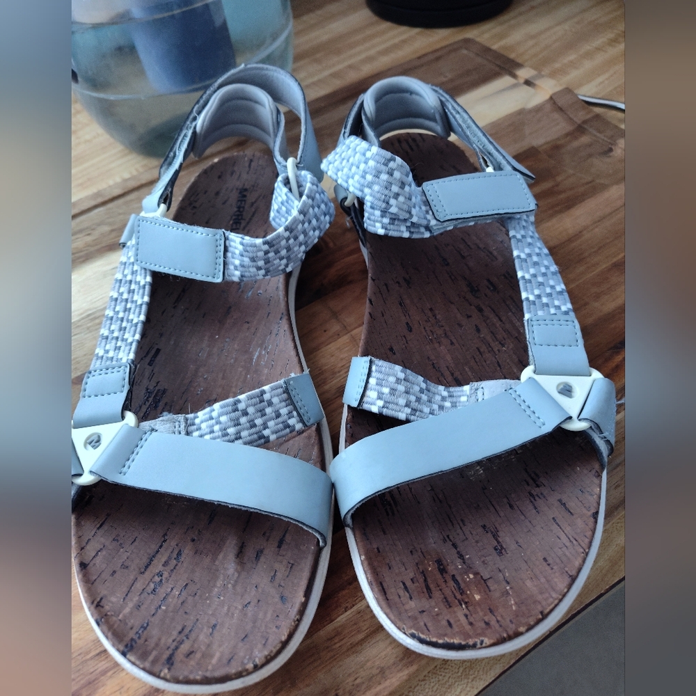 Merrell Womens Comfortable Around Town Sunvue Woven Adjustable Sandals 10.5 EUC